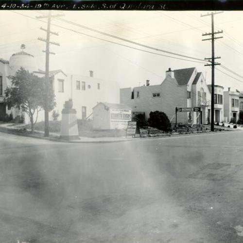 [East side of 19th Avenue, south of Quintara Street]