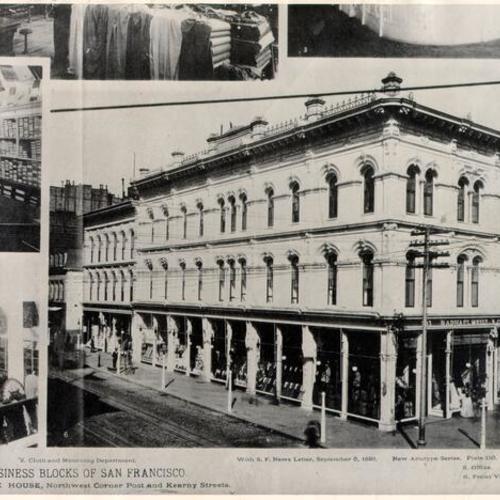BUSINESS BLOCKS OF SAN FRANCISCO - THE WHITE HOUSE, Northwest Corner Post and Kearny Streets