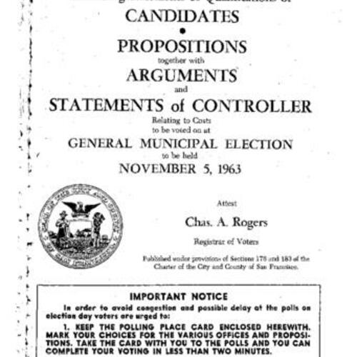 1963-11-05, San Francisco Voter Information Pamphlet