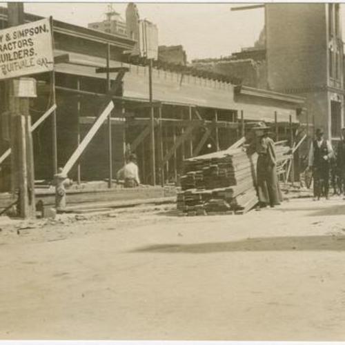 [Reconstruction of Kearny street after the 1906 earthquake and fire]