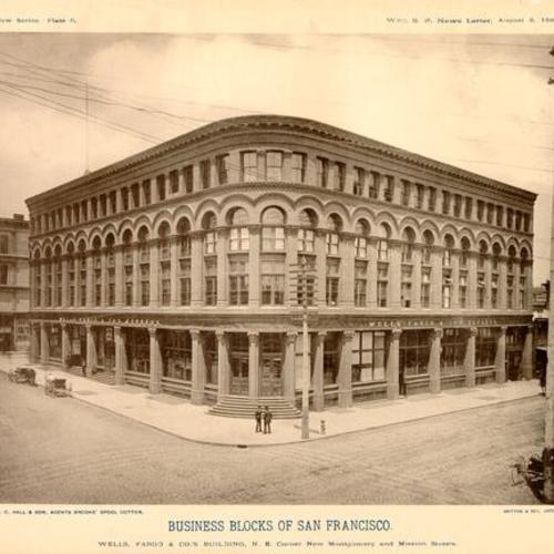 BUSINESS BLOCKS OF SAN FRANCISCO. WELLS, FARGO & CO.'S BUILDING, N. E. Corner New Montgomery and Mission Streets