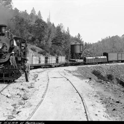 [Hetch Hetchy Railroad at Rattlesnake, Engine #3]