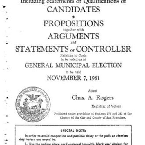 1961-11-07, San Francisco Voter Information Pamphlet