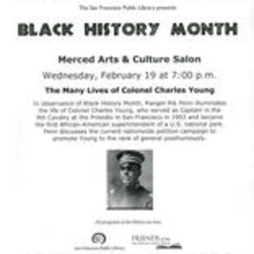 Black History Month program flyer