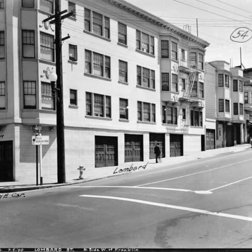 [Northeast corner of Lombard and Franklin]