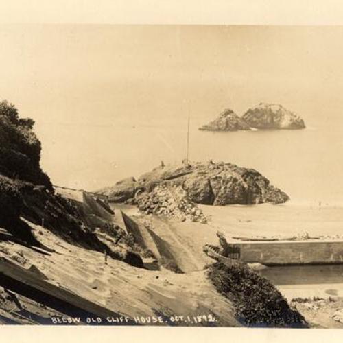 Below Old Cliff House. Oct. 1, 1892