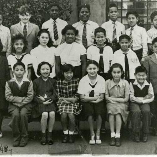[Class photo of Morning Star School in 1948]