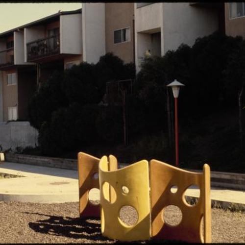 Ridgeview Terrace path with play structure