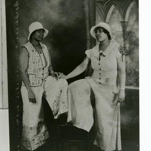 [Amy and Lillian posing for a studio photo in early 1930's]