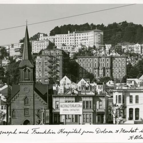 St. Joseph and Franklin Hospital from Dolores & Market St