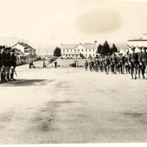 [Review of troops at the Presidio]