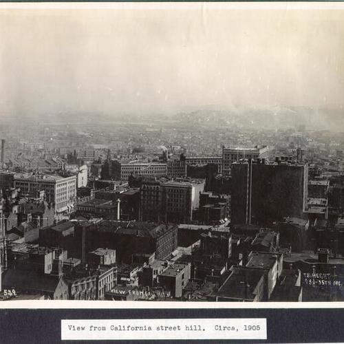 View from California street hill. Circa, 1905