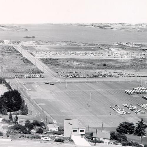 [View of Candlestick Park's parking lot]