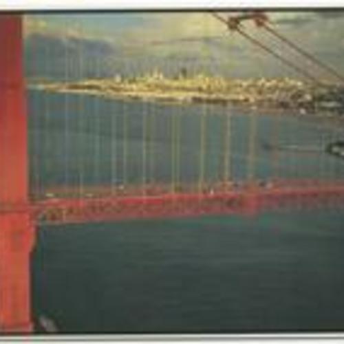 [San Francisco Skyline seen Through the Golden Gate Bridge]
