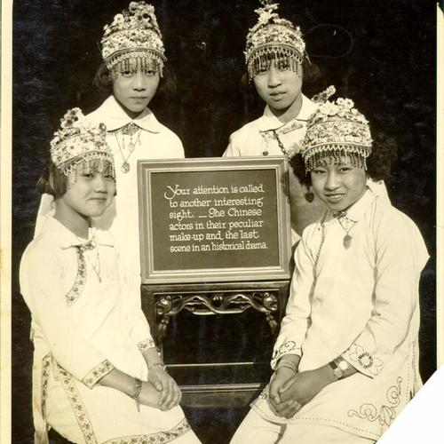 [Four young women in costume]