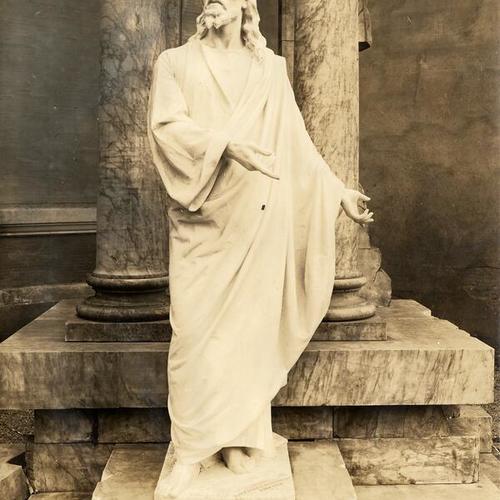 [Professor Romanelli's statue of Christ standing before the ruins of a pagan temple]