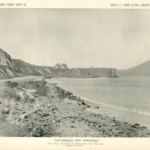 Picturesque San Francisco, Fort Point, entrance of Golden Gate, San Francisco
