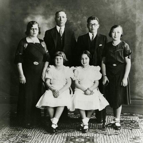 [Gertrude's family portrait in 1935]