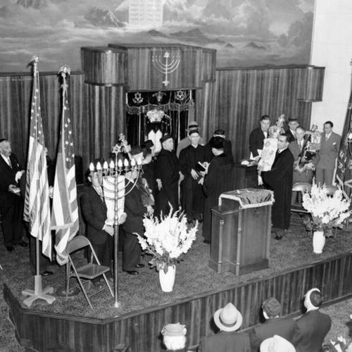 [Dedication ceremony for the Chevra Thilim Synagogue]