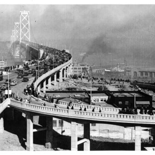 [Opening day on the San Francisco-Oakland Bay Bridge]