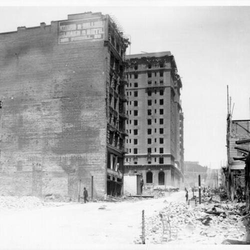 [St. Francis Hotel, on Powell Street, after the earthquake and fire of April, 1906]