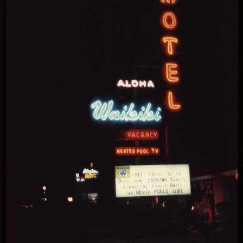 Waikiki Motel exterior signage