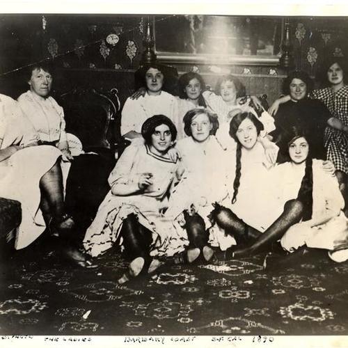 [Group of women sitting together, Barbary Coast]