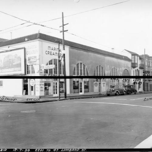 [Southwest corner of Lombard and Steiner streets]