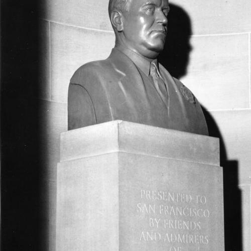 [Bust of James Rolph Jr. at City Hall]