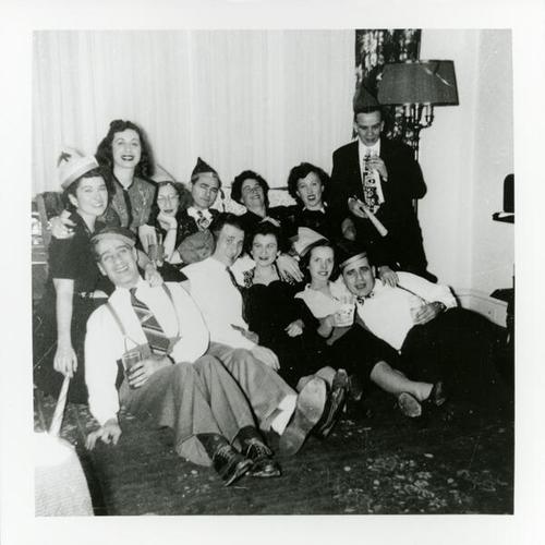 [Flora and Martin celebrating New Year's with friends]
