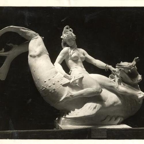  Pacific Ocean, detail of Fountain of Energy by A. Stirling Calder at the Panama-Pacific International Exposition]