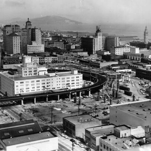 [View from the Union Oil Company tower on Rincon Hill, looking north]