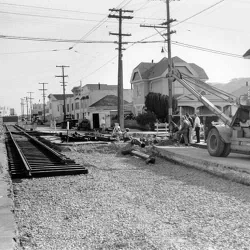 [Construction on Plymouth & Broad Street (view East)]