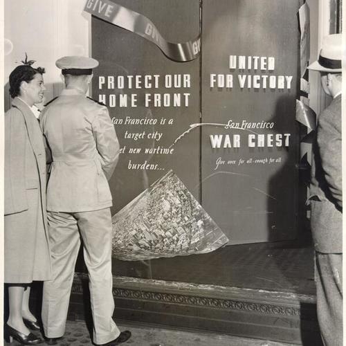 [San Francisco War Chest display at I. Magnin]