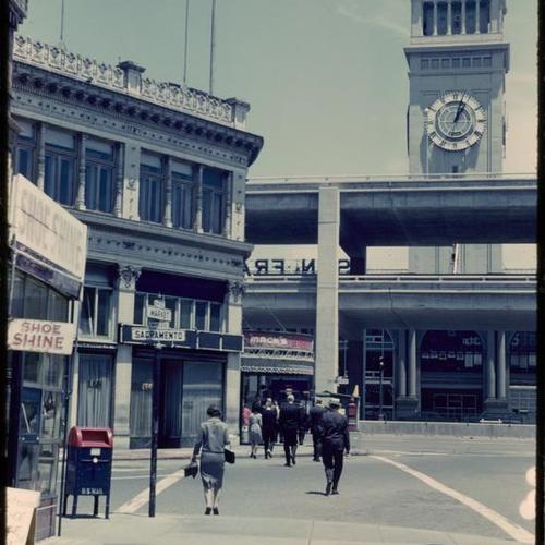 Market and Sacramento Streets facing Ferry Building