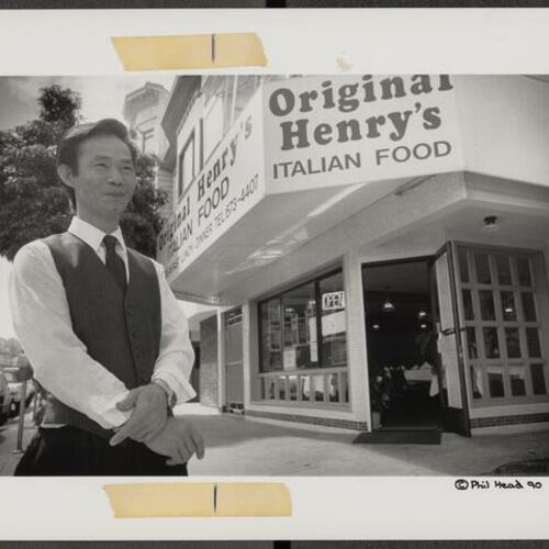 Original Henry's Italian Food owner Henry Tang outside of his restaurant in Marina District