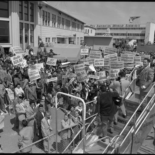 Adlai Stevenson campaign rally at San Francisco Airport