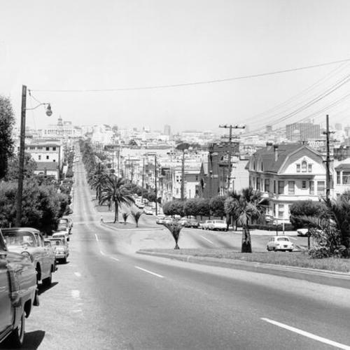 [View of Dolores from 20th Street, facing north]