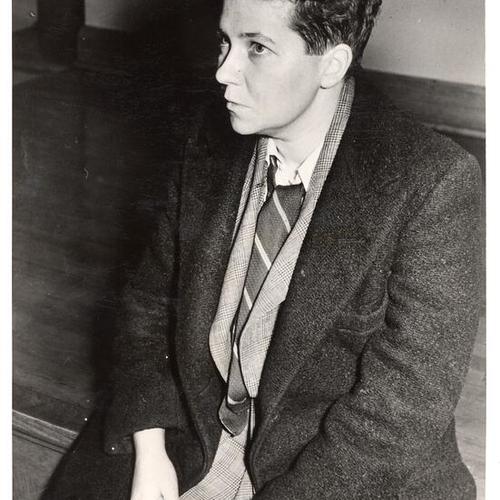 [Mildred Beatrice Allen after being arrested for wearing men's clothing]