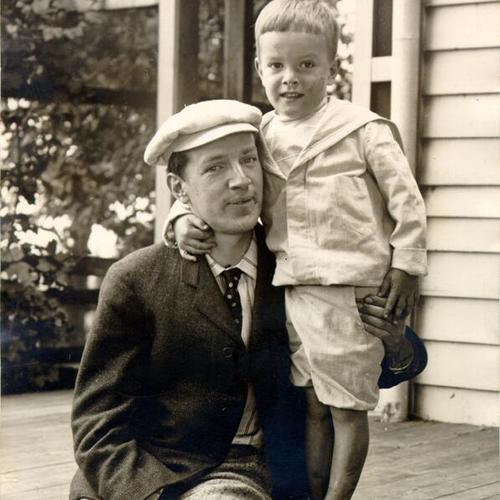 [Writer Upton Sinclair and his son David]