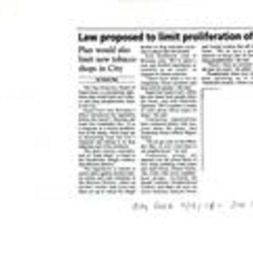 Law Proposed to Limit..., City Voice, November 15 1996, 1 of 2
