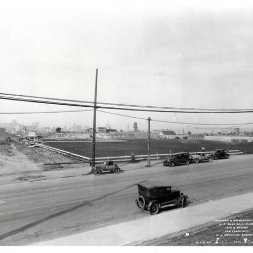 [Construction of Seals Stadium at Sixteenth and Bryant streets]