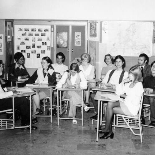 [Classroom at Abraham Lincoln High School]
