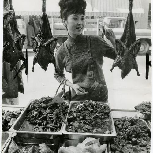 [Rose Fang shopping for roast duck in Chinatown]