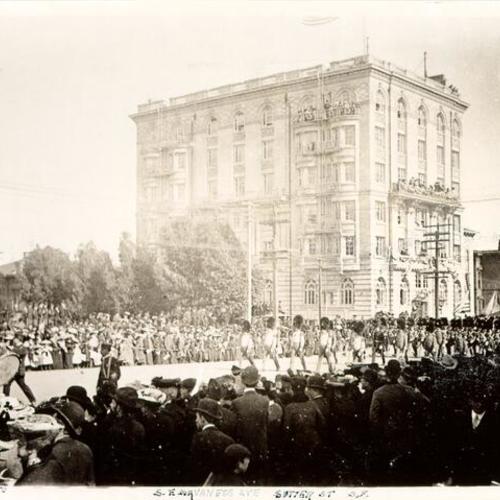 [Parade on Van Ness Avenue at Sutter Street]
