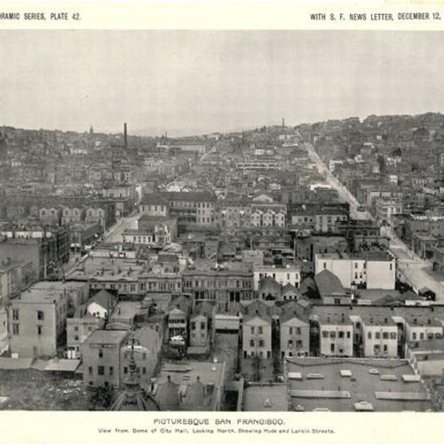 PICTURESQUE SAN FRANCISCO; View from Dome of City Hall, Looking North, Showing Hyde and Larkin Streets