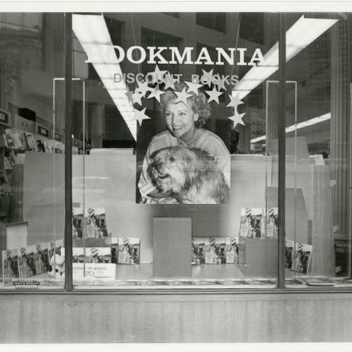 Betty White window display at Bookmania bookstore