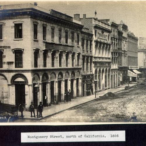 Montgomery Street, north of California. 1856