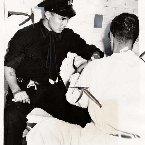 [Officer John ("Jack") Webb being treated by Dr. Ben Picetti]