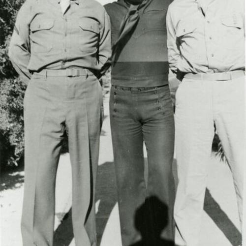 [Bridget's father and her uncles in military service uniforms]